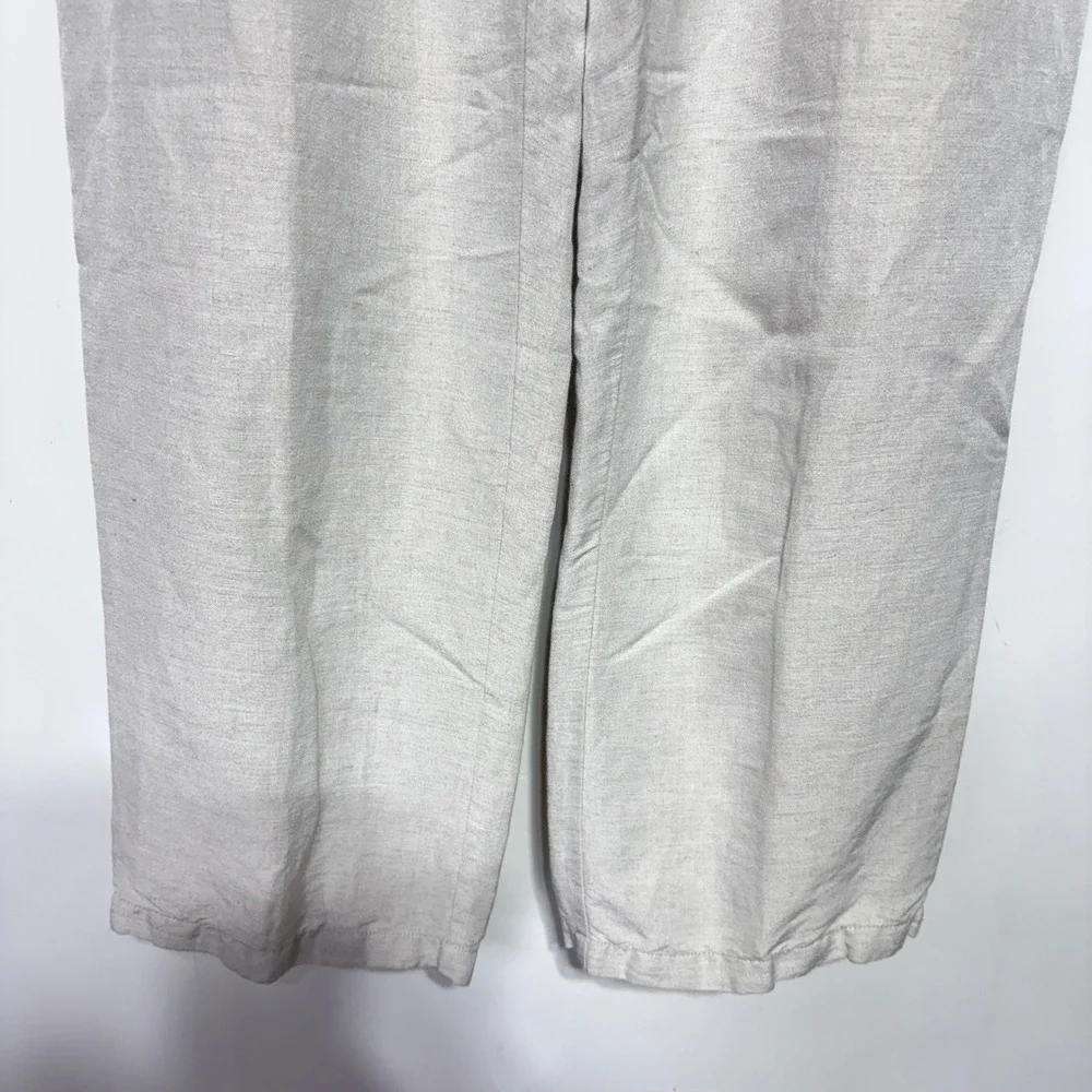 Cubavera Mens XXL Linen Blend Relaxed Drawstring Pants Beige Tropical Beach TTG